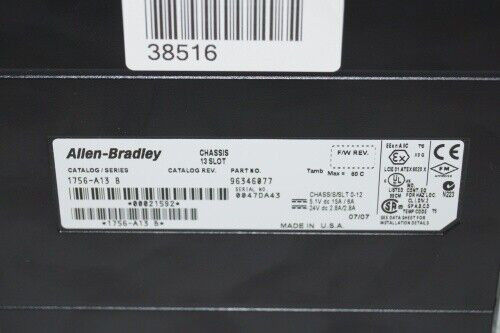 ControlLogix Allen Bradley 1756-A13 Input Output 13 Slots For 1756 I/O Modules Rockwell
