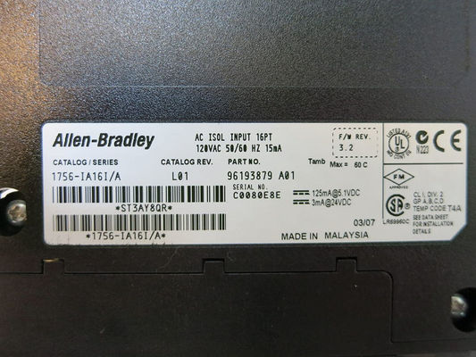 1756-IA16I Rockwell Allen Bradley PLC ,  132V AC Isolated Input Module 16P 36Pin