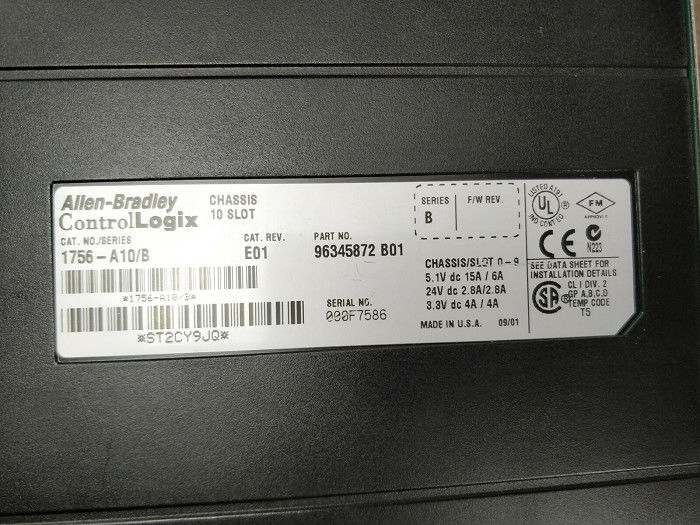 ControlLogix Rockwell Allen Bradley PLC 1756-A10 Input Output Ten Slot