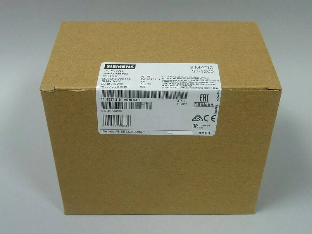 Siemens SIMATIC S7-1200 | 6ES7215-1AG40-0XB0 | Compact Central Processing Unit (CPU 1215C)