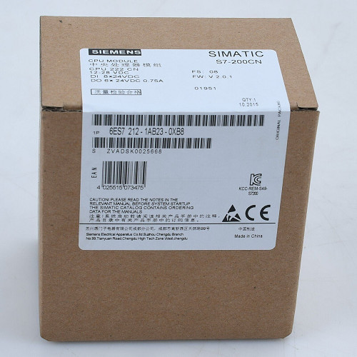 DC Power Supply Siemens PLC 6ES7212-1AB23-0XB8 S7-200CN CPU222 8 DI DC / 6 DO DC