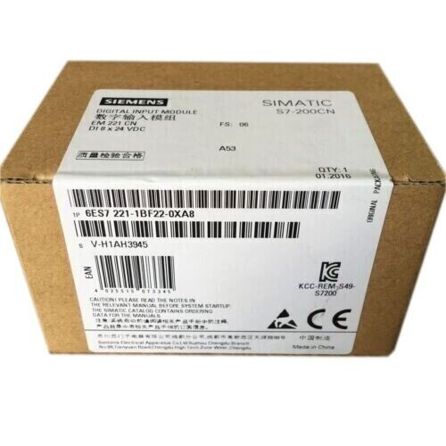 SIMATIC S7-200 Siemens PLC 6ES7221-1BF22-0XA8 EM 221 For S7-22X CPU 8 DI 24 V DC