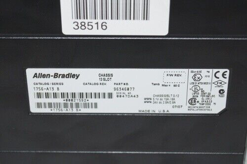 ControlLogix Allen Bradley 1756-A13 Input Output 13 Slots For 1756 I/O Modules Rockwell