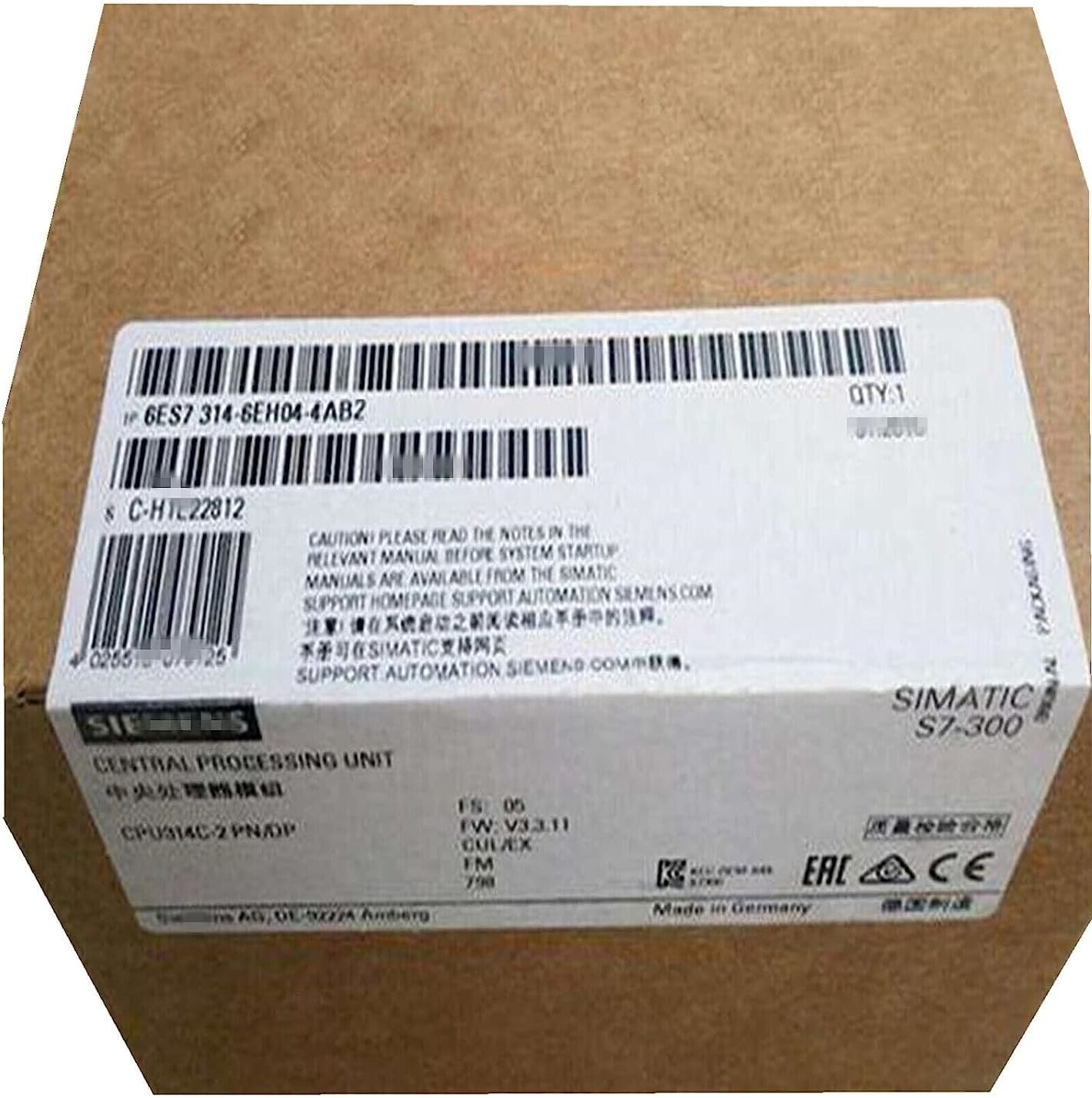 Siemens SIMATIC S7-300 6ES7314-6EH04-4AB2 CPU 314C-2PN/DP Compact CPU with spring-loaded contacts