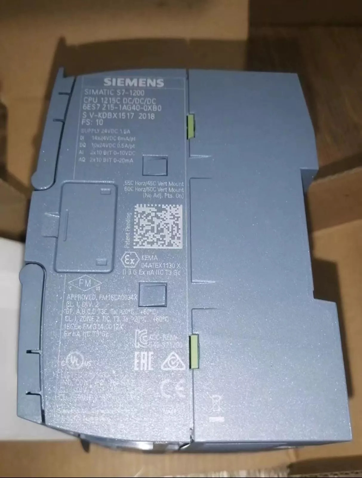 Siemens SIMATIC S7-1200 | 6ES7215-1AG40-0XB0 | Compact Central Processing Unit (CPU 1215C)